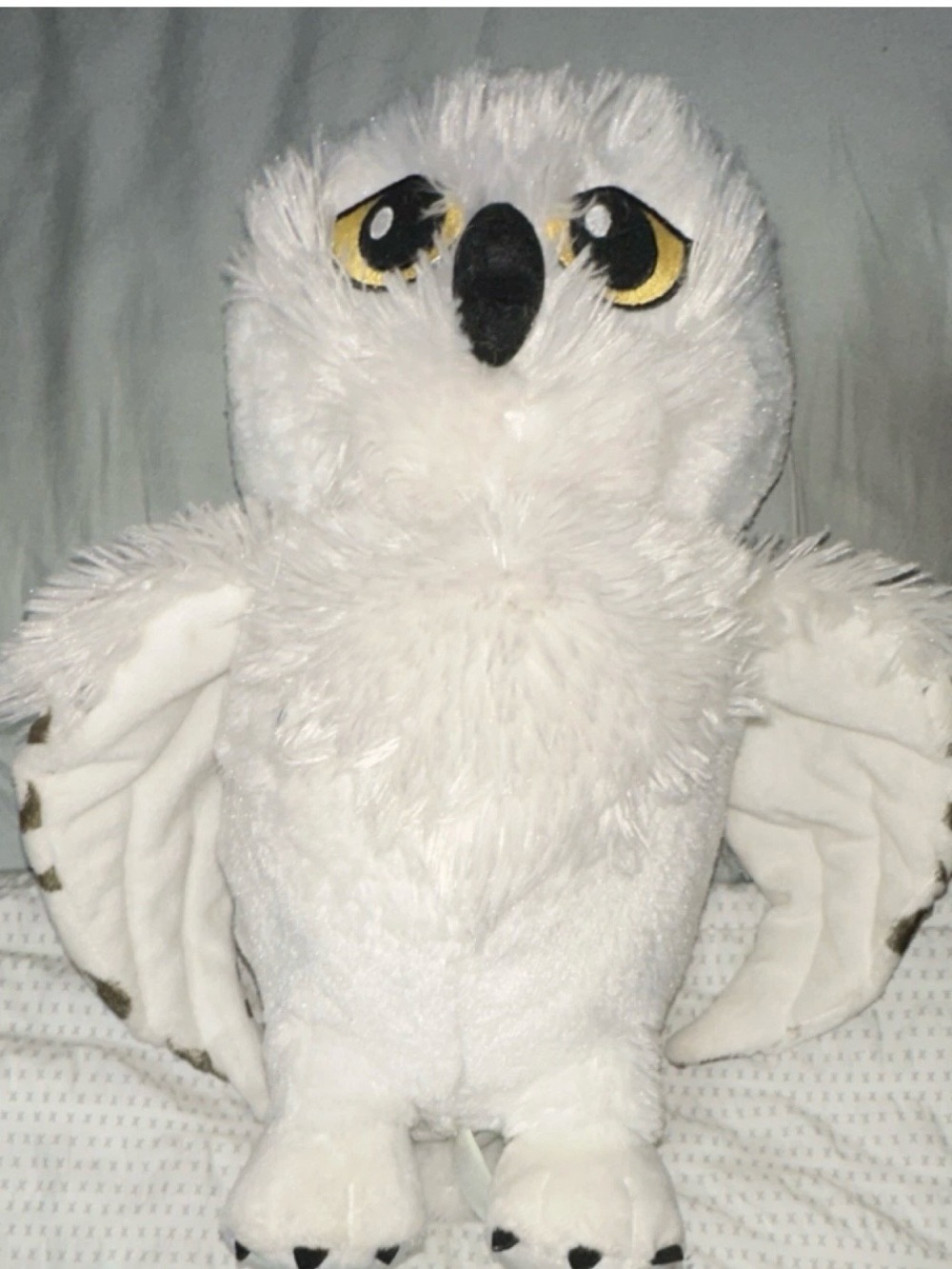 Build-A-Bear White Owl Plush with Yellow and Black Eyes